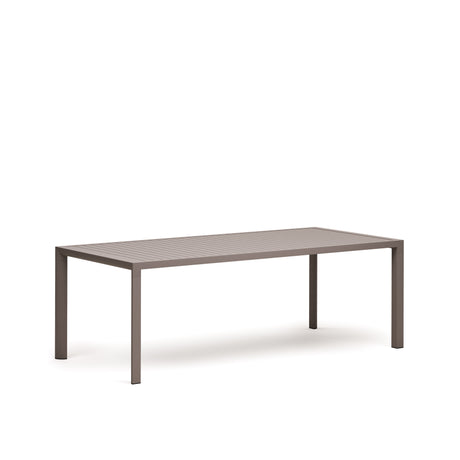 Gartentisch Culip aus Aluminium mit braunem Finish 220 x 100 cm - ZEN ZONE Furniture