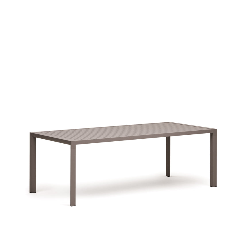 Gartentisch Culip aus Aluminium mit braunem Finish 220 x 100 cm - ZEN ZONE Furniture