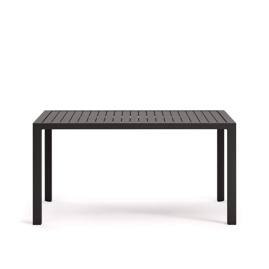 Gartentisch Culip aus Aluminium mit grauem Finish 150 x 77 cm - ZEN ZONE Furniture