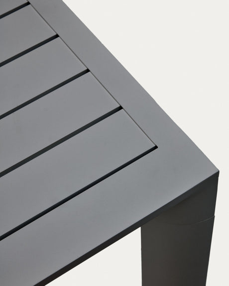 Gartentisch Culip aus Aluminium mit grauem Finish 150 x 77 cm - ZEN ZONE Furniture