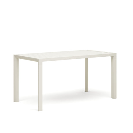 Gartentisch Culip aus Aluminium mit weißem Finish 150 x 77 cm - ZEN ZONE Furniture