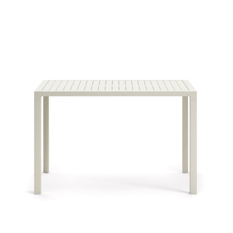 Gartenstehtisch Culip aus Aluminium mit weißem Finish 150 x 77 cm - ZEN ZONE Furniture