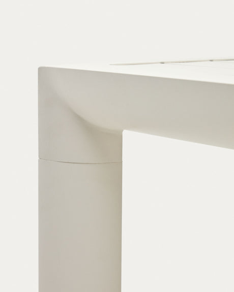 Gartenstehtisch Culip aus Aluminium mit weißem Finish 150 x 77 cm - ZEN ZONE Furniture