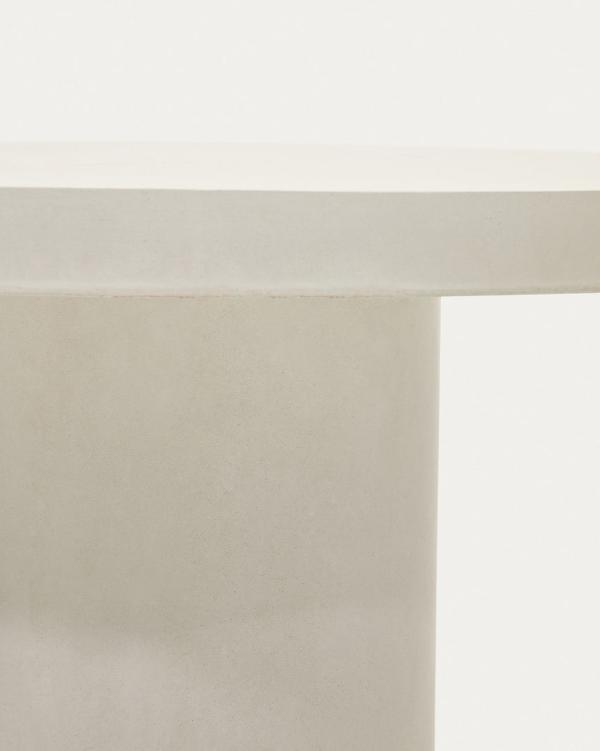 Aiguablava runder Tisch aus Zement in Weiß Ø 120 cm - ZEN ZONE Furniture