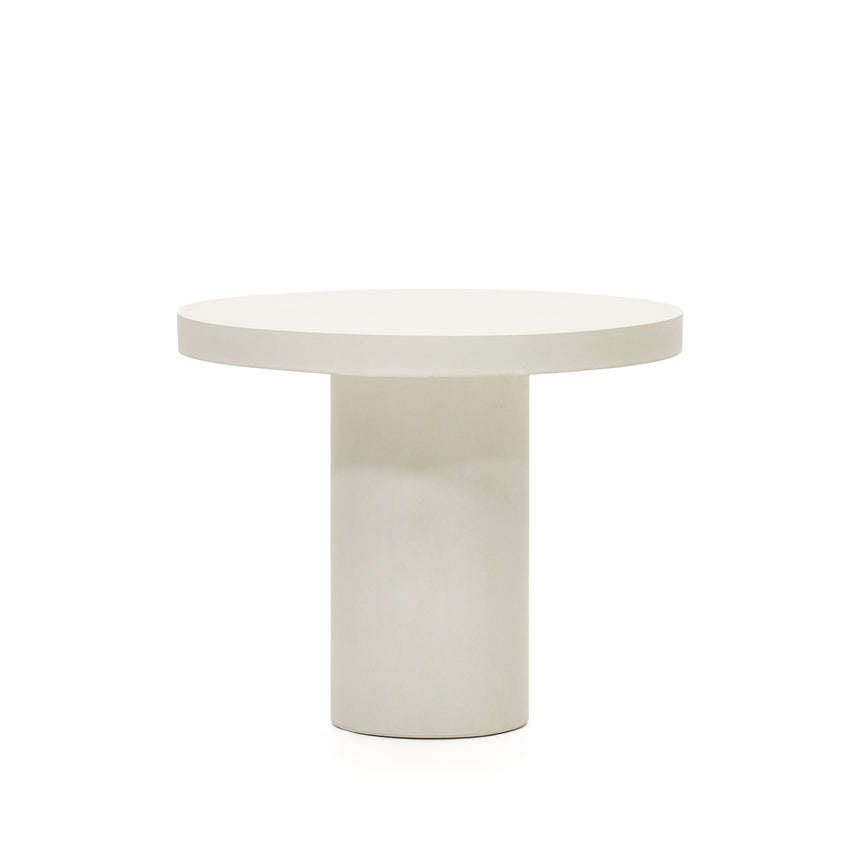Aiguablava runder Tisch aus Zement in Weiß Ø 90 cm - ZEN ZONE Furniture