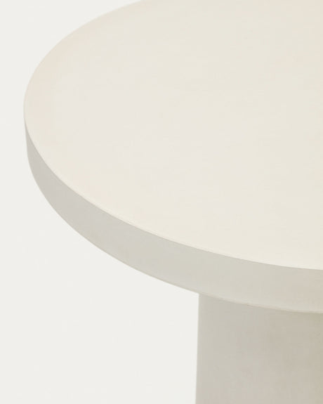 Aiguablava runder Tisch aus Zement in Weiß Ø 90 cm - ZEN ZONE Furniture