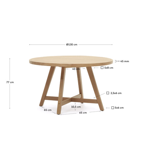 Urgell runder Tisch 100% outdoor aus massivem Eukalyptus Ø 130 cm 100% FSC - ZEN ZONE Furniture
