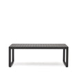 Galdana Aluminium-Gartentisch, ausziehbar, mit dunkelgrauem Finish, 220 (340) x 100 cm - ZEN ZONE Furniture
