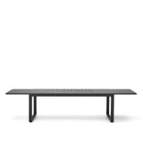 Galdana Aluminium-Gartentisch, ausziehbar, mit dunkelgrauem Finish, 220 (340) x 100 cm - ZEN ZONE Furniture