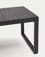 Galdana Aluminium-Gartentisch, ausziehbar, mit dunkelgrauem Finish, 220 (340) x 100 cm - ZEN ZONE Furniture