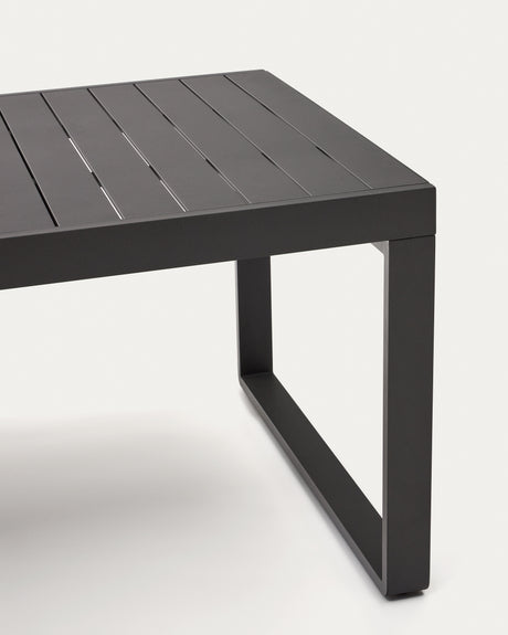 Galdana Aluminium-Gartentisch, ausziehbar, mit dunkelgrauem Finish, 220 (340) x 100 cm - ZEN ZONE Furniture