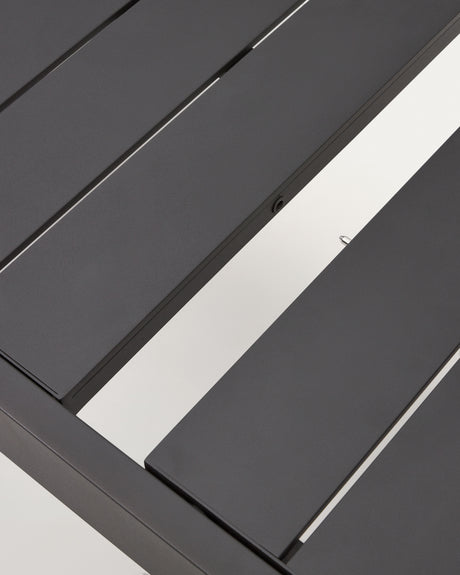 Galdana Aluminium-Gartentisch, ausziehbar, mit dunkelgrauem Finish, 220 (340) x 100 cm - ZEN ZONE Furniture