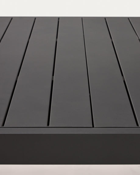 Galdana Aluminium-Gartentisch, ausziehbar, mit dunkelgrauem Finish, 220 (340) x 100 cm - ZEN ZONE Furniture