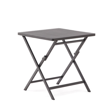 Faltbarer Gartentisch Torreta aus Aluminium mit dunkelgrauem Finish 70 x 70 cm - ZEN ZONE Furniture