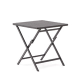 Faltbarer Gartentisch Torreta aus Aluminium mit dunkelgrauem Finish 70 x 70 cm - ZEN ZONE Furniture
