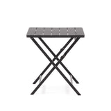 Faltbarer Gartentisch Torreta aus Aluminium mit dunkelgrauem Finish 70 x 70 cm - ZEN ZONE Furniture