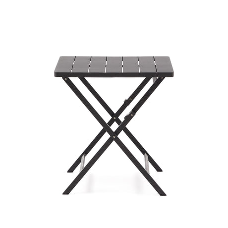 Faltbarer Gartentisch Torreta aus Aluminium mit dunkelgrauem Finish 70 x 70 cm - ZEN ZONE Furniture