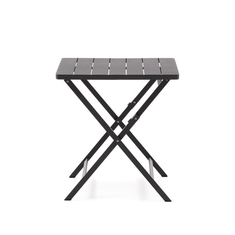 Faltbarer Gartentisch Torreta aus Aluminium mit dunkelgrauem Finish 70 x 70 cm - ZEN ZONE Furniture