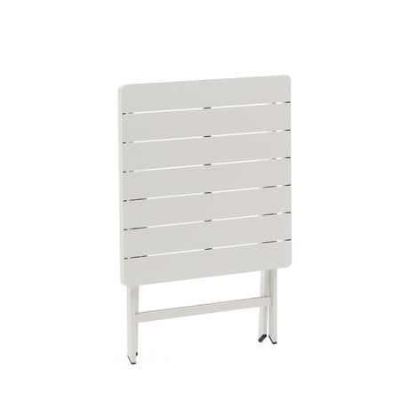 Faltbarer Gartentisch Torreta aus Aluminium mit hellgrauem Finish 70 x 70 cm - ZEN ZONE Furniture