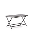 Faltbarer Gartentisch Torreta aus Aluminium mit dunkelgrauem Finish 140 x 70 cm - ZEN ZONE Furniture
