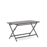 Faltbarer Gartentisch Torreta aus Aluminium mit dunkelgrauem Finish 140 x 70 cm - ZEN ZONE Furniture