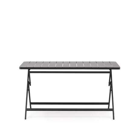Faltbarer Gartentisch Torreta aus Aluminium mit dunkelgrauem Finish 140 x 70 cm - ZEN ZONE Furniture