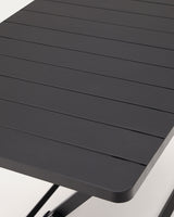 Faltbarer Gartentisch Torreta aus Aluminium mit dunkelgrauem Finish 140 x 70 cm - ZEN ZONE Furniture