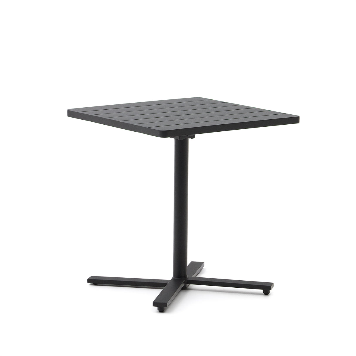 Faltbarer Außentisch Torreta aus Aluminium mit dunkelgrauem Finish 70 x 70 cm - ZEN ZONE Furniture