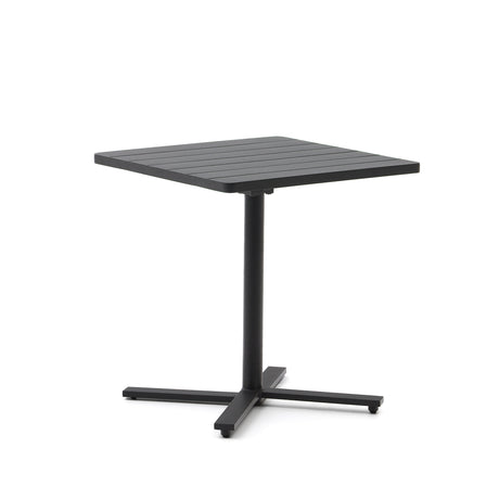 Faltbarer Außentisch Torreta aus Aluminium mit dunkelgrauem Finish 70 x 70 cm - ZEN ZONE Furniture