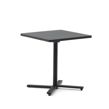 Faltbarer Außentisch Torreta aus Aluminium mit dunkelgrauem Finish 70 x 70 cm - ZEN ZONE Furniture