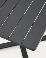 Faltbarer Außentisch Torreta aus Aluminium mit dunkelgrauem Finish 70 x 70 cm - ZEN ZONE Furniture