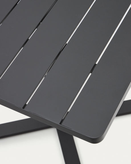 Faltbarer Außentisch Torreta aus Aluminium mit dunkelgrauem Finish 70 x 70 cm - ZEN ZONE Furniture