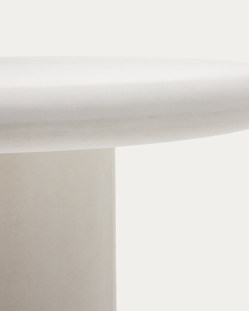 Addaia Tisch rund aus weißem Zement Ø 90 cm - ZEN ZONE Furniture