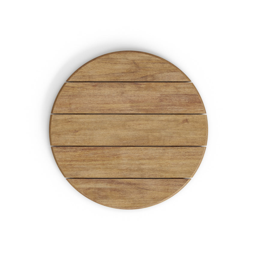 Hoher Saura Bar-Tisch schwarzer Stahl und Akazienholz mit natürlichem Finish 95xØ70 FSC 100% - ZEN ZONE Furniture