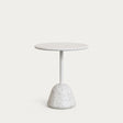 Saura Tisch aus weissem Terrazzo mit weisser Terrazzo-Platte 75 x Ø70 - ZEN ZONE Furniture