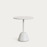 Saura Tisch aus weissem Terrazzo mit weisser Terrazzo-Platte 75 x Ø70 - ZEN ZONE Furniture