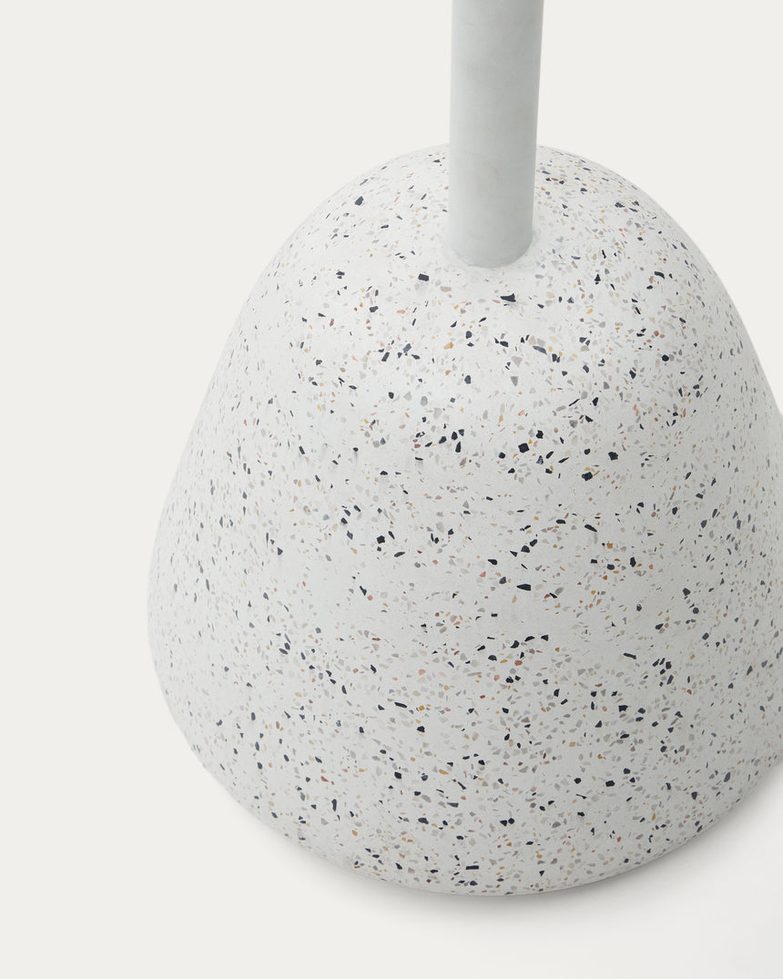 Saura Tisch aus weissem Terrazzo mit weisser Terrazzo-Platte 75 x Ø70 - ZEN ZONE Furniture