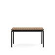 Canyelles Gartenausziehtisch aus Poly-Holz und mattschwarzem Aluminium 140 (200) x 90 cm - ZEN ZONE