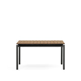 Canyelles Gartenausziehtisch aus Poly-Holz und mattschwarzem Aluminium 140 (200) x 90 cm - ZEN ZONE