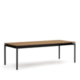 Canyelles Gartenausziehtisch aus Poly-Holz und mattschwarzem Aluminium 180(240) x 100 cm - ZEN ZONE Furniture