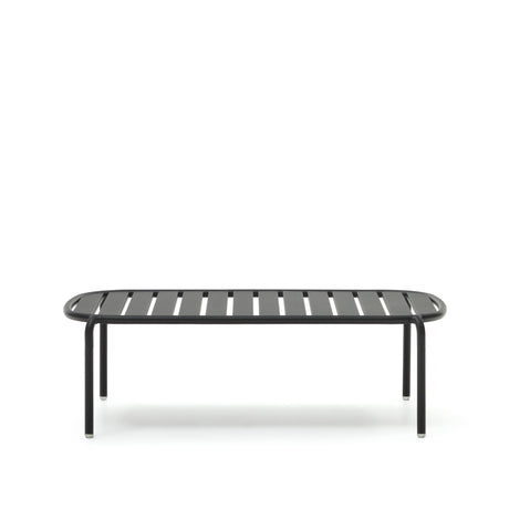 Gartencouchtisch Joncols aus Aluminium mit Finish in Grau Ø 110 x 62 cm - ZEN ZONE Furniture