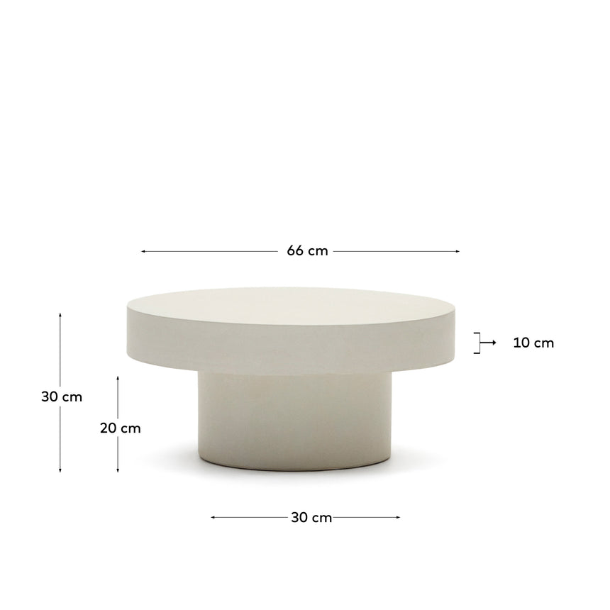 Aiguablava Couchtisch Weiß Ø 66 cm - ZEN ZONE Furniture