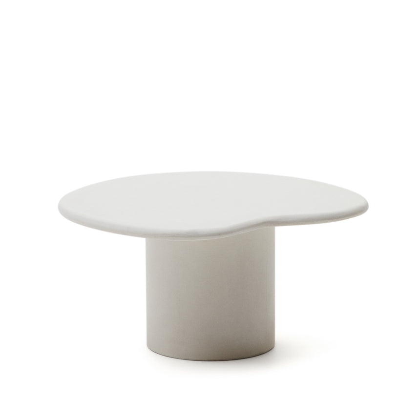 Macarella Couchtisch aus weißem Zement 83 x 77 cm - ZEN ZONE Furniture