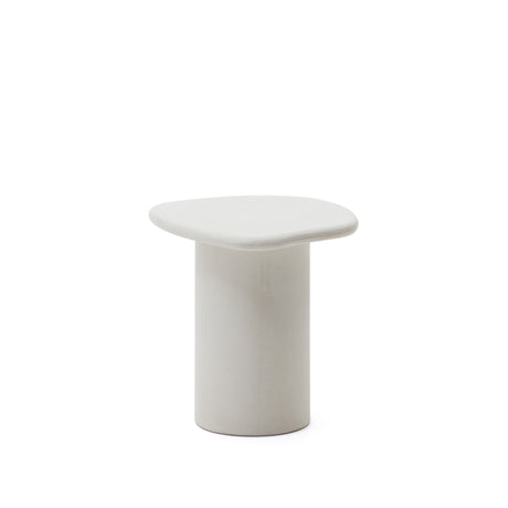 Macarella Beistelltisch aus weißem Zement 48 x 47 cm - ZEN ZONE Furniture