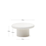 Addaia Couchtisch aus weißem Zement Ø 90 cm - ZEN ZONE Furniture