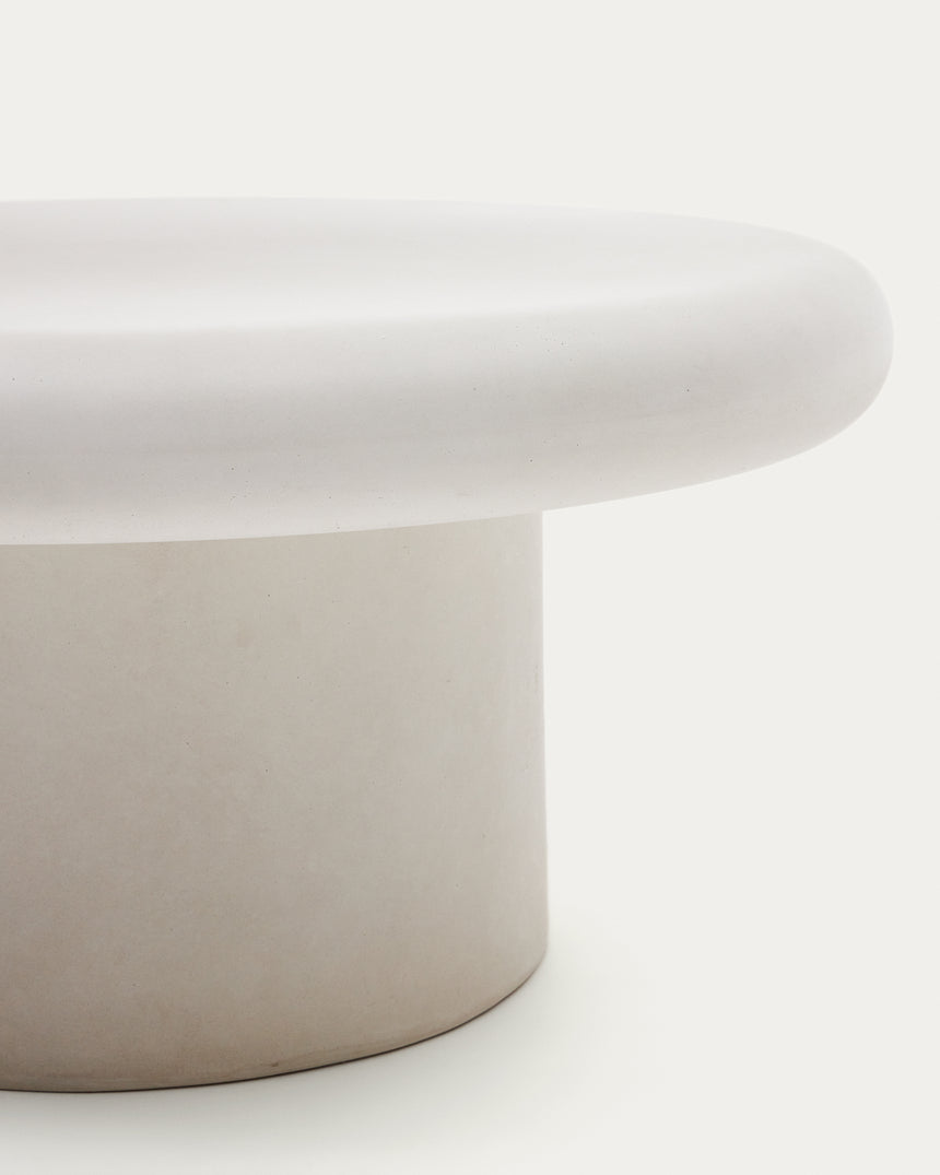 Addaia Couchtisch aus weißem Zement Ø 90 cm - ZEN ZONE Furniture