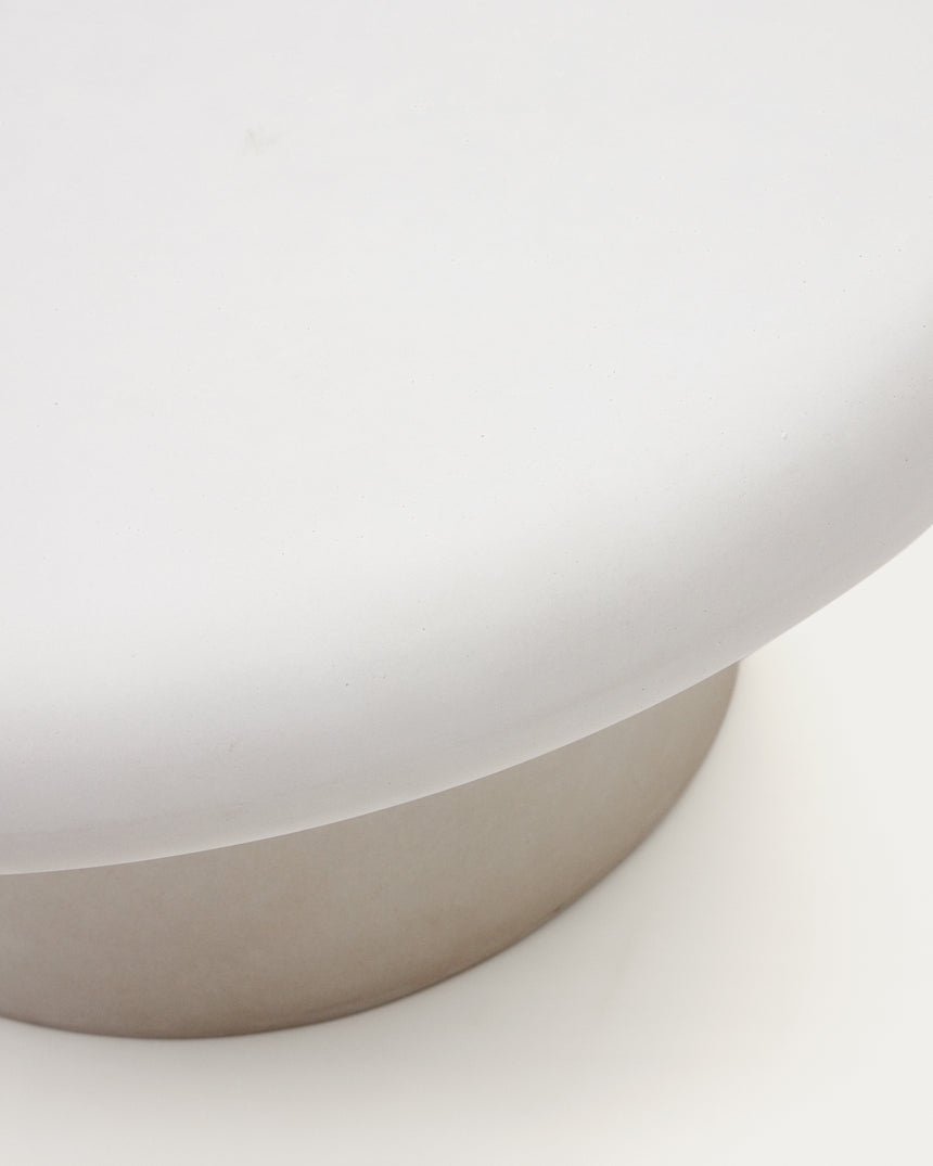 Addaia Couchtisch aus weißem Zement Ø 90 cm - ZEN ZONE Furniture