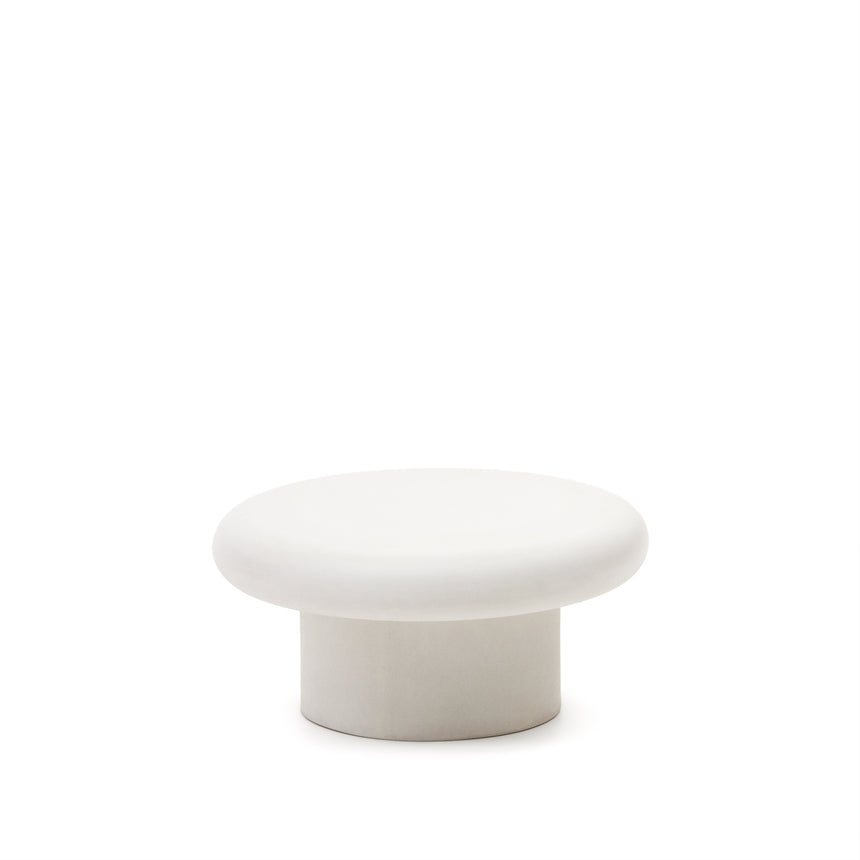Addaia Couchtisch aus weißem Zement Ø 66 cm - ZEN ZONE Furniture