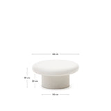 Addaia Couchtisch aus weißem Zement Ø 66 cm - ZEN ZONE Furniture