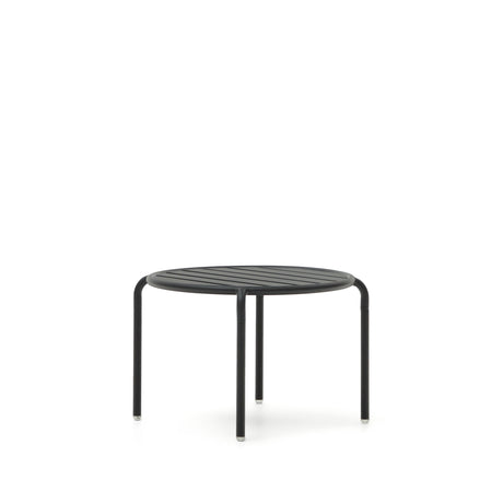 Gartenbeistelltisch Joncols aus Aluminium mit Finish in Grau Ø 60 cm - ZEN ZONE Furniture